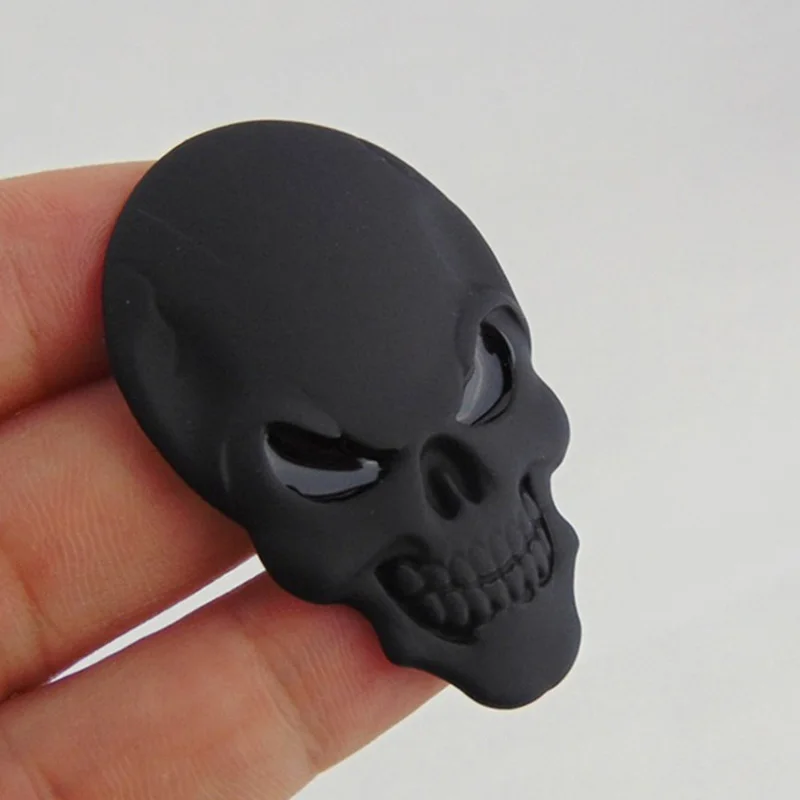 5 штук в партии Фирменная Новинка 3D из металла золотистый и черный череп скелет