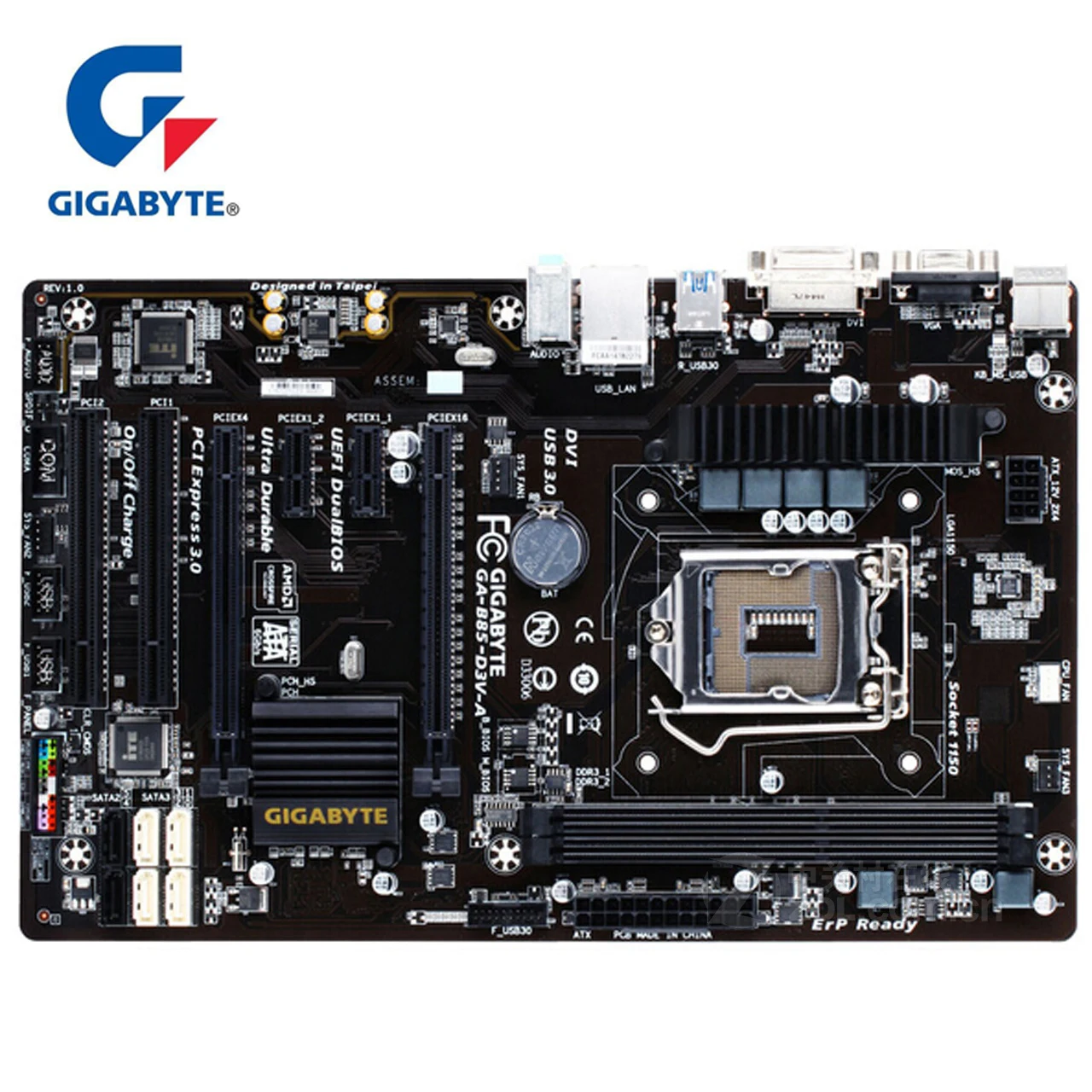 Оригинальная Материнская плата Gigabyte GA B85 D3V A USB3.0 DDR3 16G десктопная материнская SATA 3