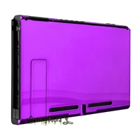 extremerate chrome purple console back plate diy replacement housing shell case for nintendo switch console with kickstand