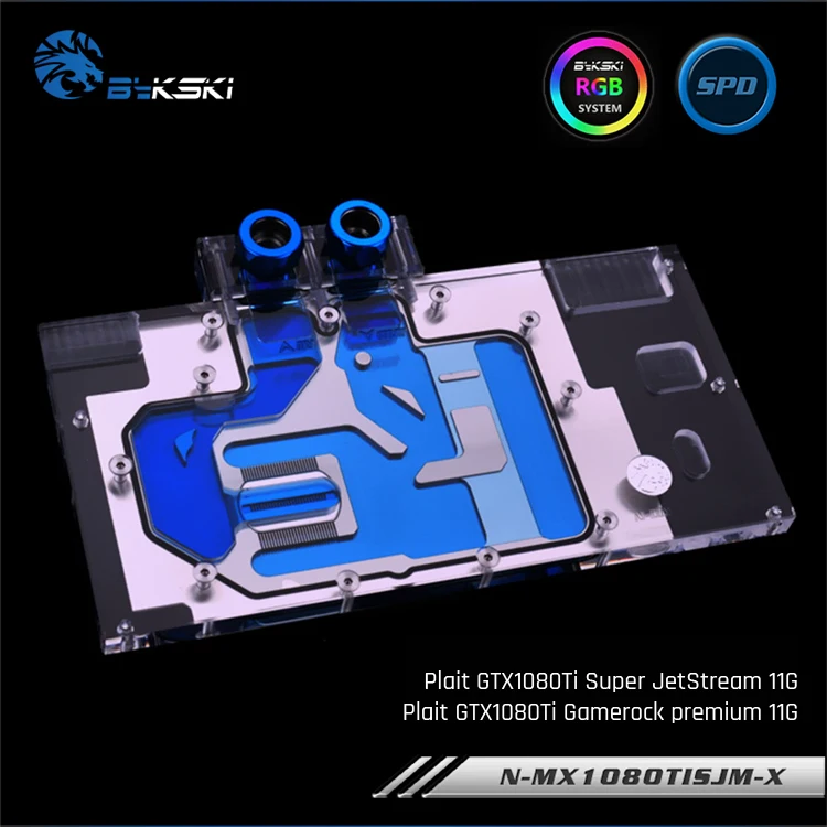 Bykski N MX1080TISJM X полноэкранная графическая карта блок водяного охлаждения для Palit