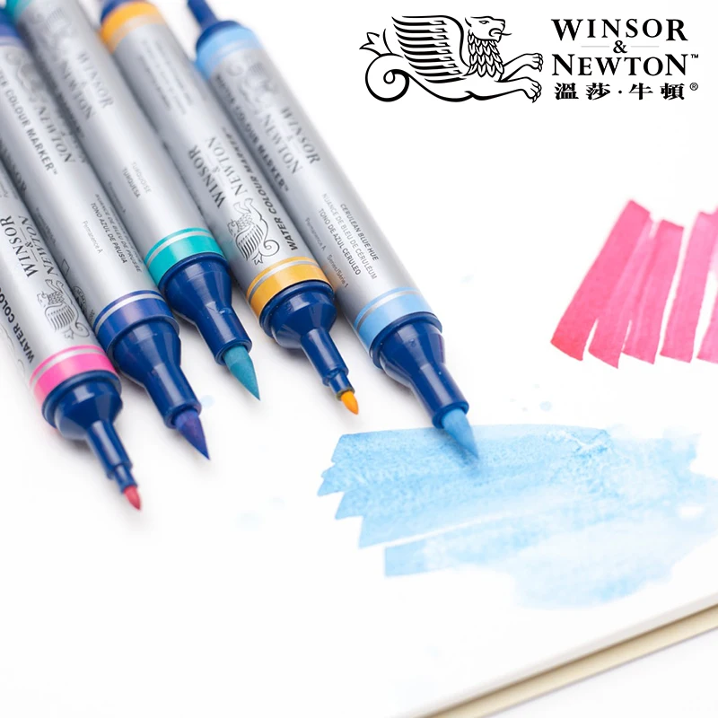Маркеры для акварели Winsor &amp Newton Single Cotman ручки кистей с двойным наконечником 6 мм 36