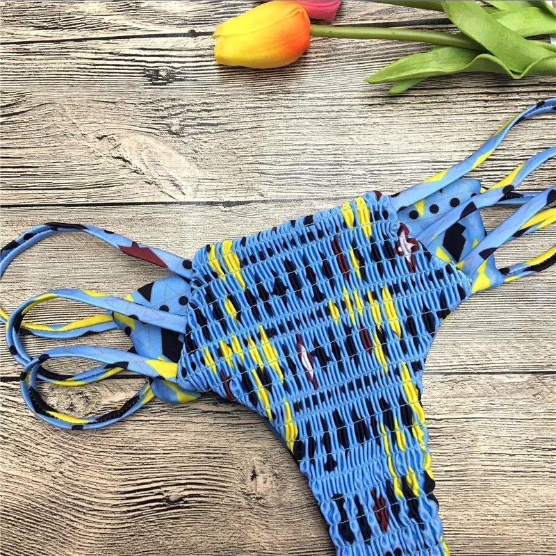 Micro Bikini 2017 Folding Swimwear Women Solid Swimsuit Brazilian Set Thong Bikinis Maillot De Bain Biquini Bathing Suits | Женская