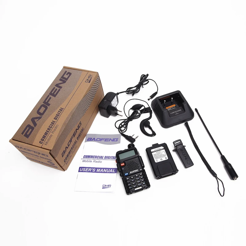 

2PCS Baofeng DM-5R Plus Digital Walkie Talkie DMR Tier I&II Radio dual time slot dual Mode DMR Repeater Function Two Way Radio