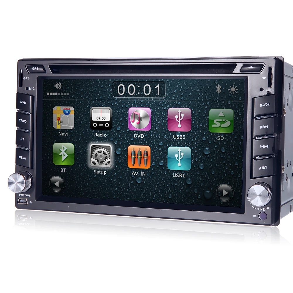 2din 100% новый универсальный автомобильный радиоприемник с двойным 2 din dvd-плеер