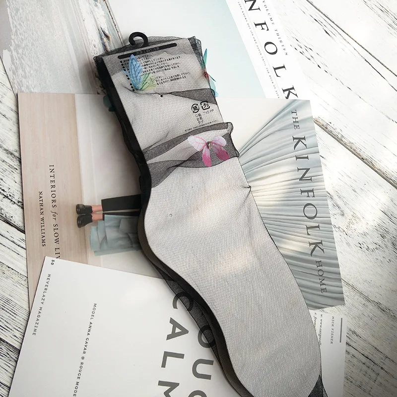 SP & CITY забавные короткие носки с 3D рисунком бабочки женские прозрачные тонкие до