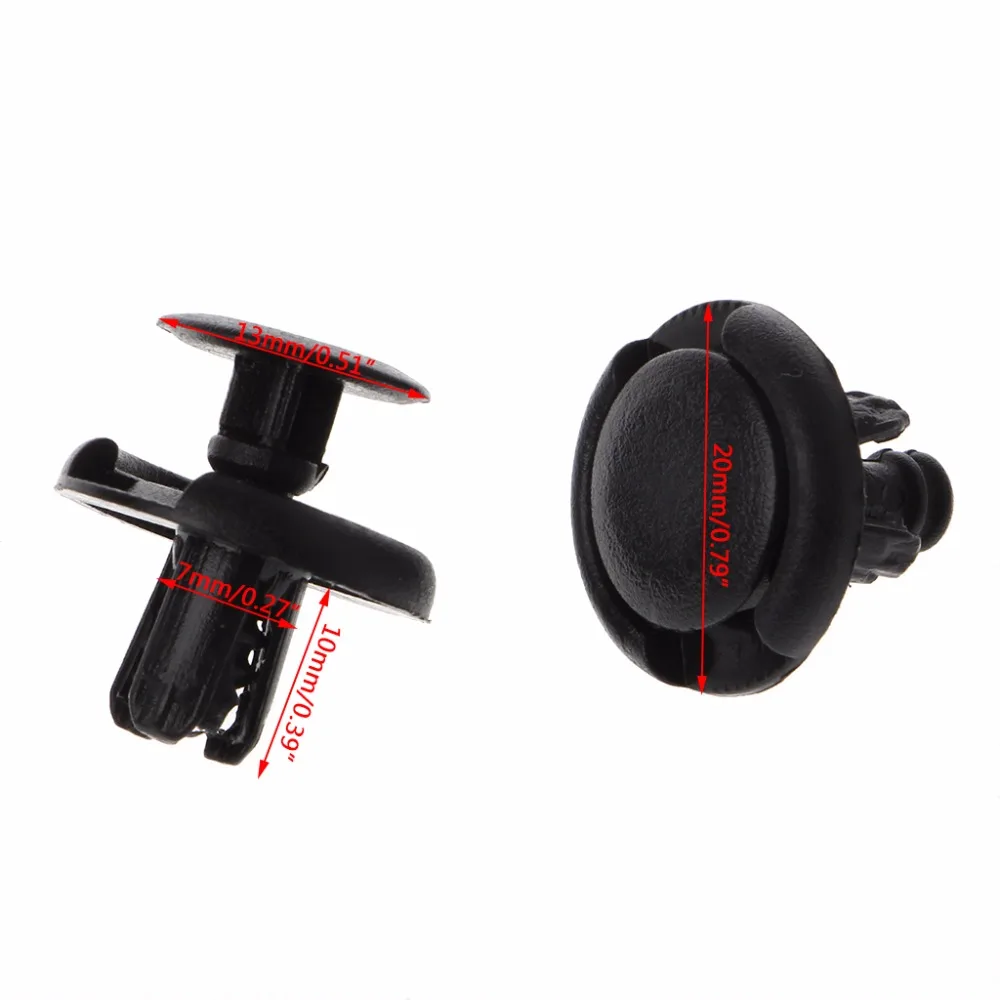 50 шт. Высокое качество 7 мм черная дыра Пластик заклепки, крепеж бампер Fender Нажмите зажим для Suzuki Alto авто заклепки крепежи c45