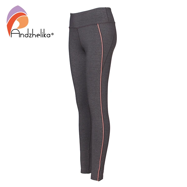 gray Andzhelika yoga женские лосины для занятий спортом AK218 - Цвет: gray