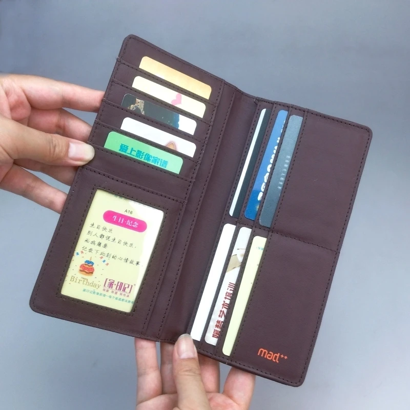 Ultra Thin Slim for Men's Long Wallet and Purse Soft Casual Simple Minimalist Coin Pouch Handy Envelope Women Male Female Cute
