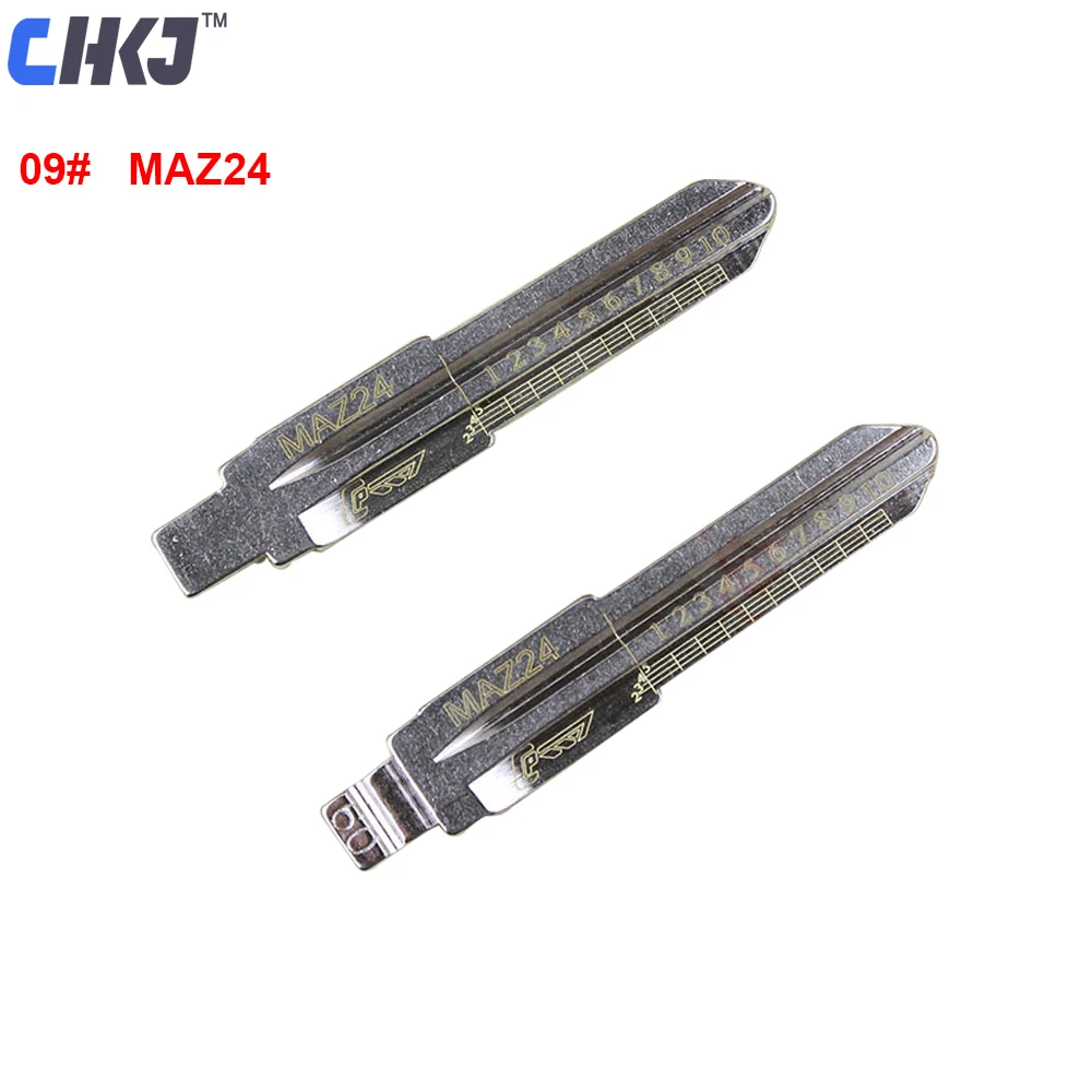 CHKJ 10 шт./лот № 27 MAZ24 2 в 1 Выгравированный линейный ключ для Mazda Haima лезвие