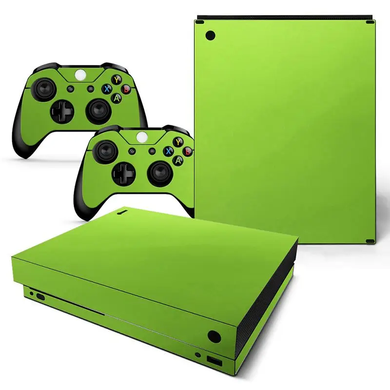 TN-XboneX-green Новое поступление кожи Стикеры Виниловая наклейка для Xbox One X кожи Наклейки с консоли и контроллер - Цвет: TN-XboneX-green