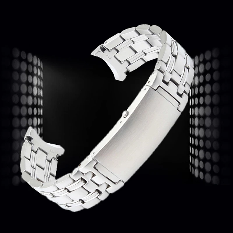 

20mm High Quality Stainless Steel Watch Band New Fashion Watch accessories Fine Steel Buckle With For Mens Strap