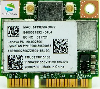 Wlan карта Broadcom BCM943227 BCM943227HM4L 802.11b/g/n 300 Мбит/с|wlan card|half mini pci-e300mbps wireless |