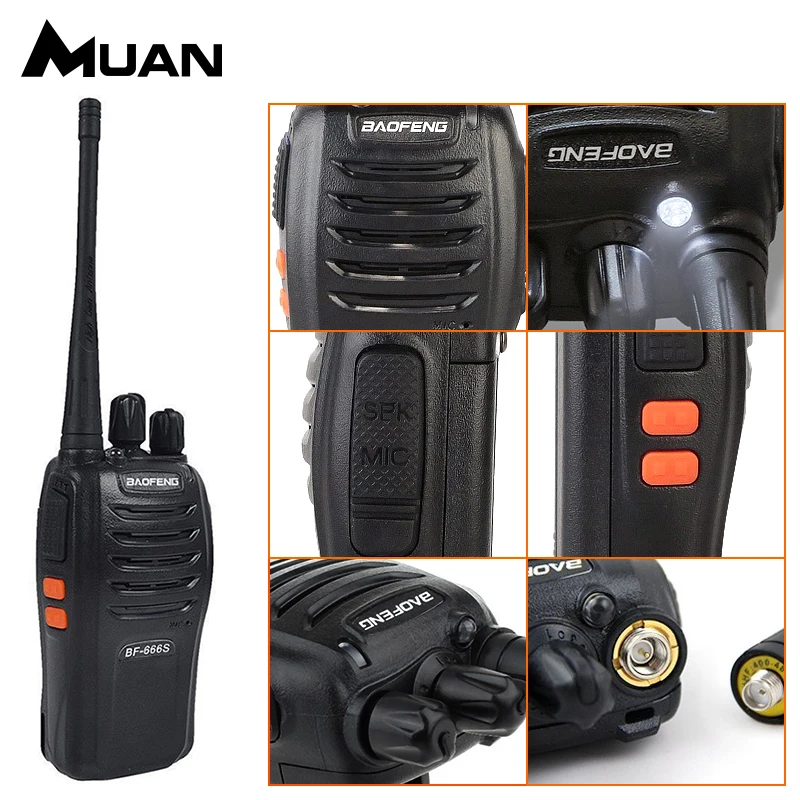 BaoFeng BF-666S Walkie Talkie Профессиональный CB радио 5 Вт UHF 400-470 мГц 16CH Любительское