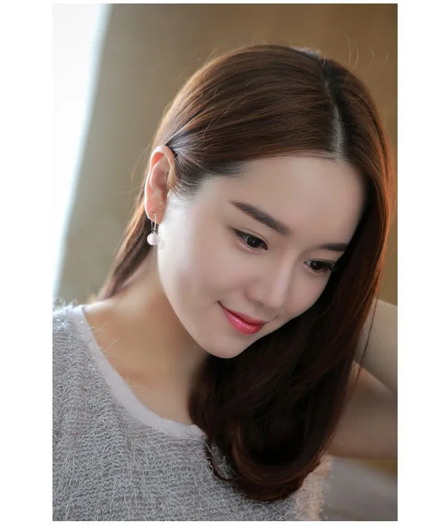 Серьги женские в виде цветов круглых жемчужин стиле панк европейском и