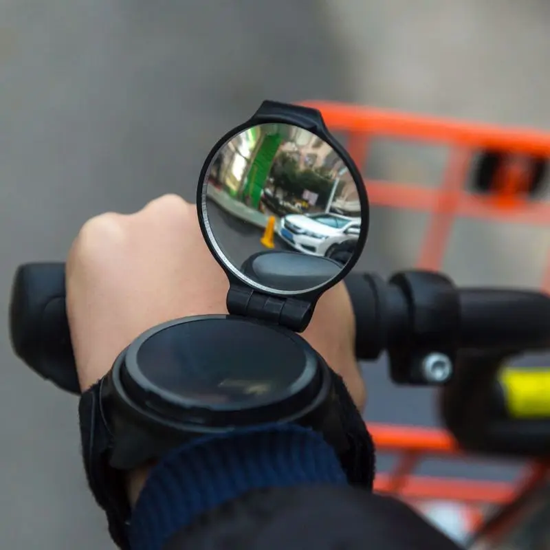 Зеркало заднего вида для велосипеда браслет маленький 360 градусов вращающийся езда выпуклое зеркало