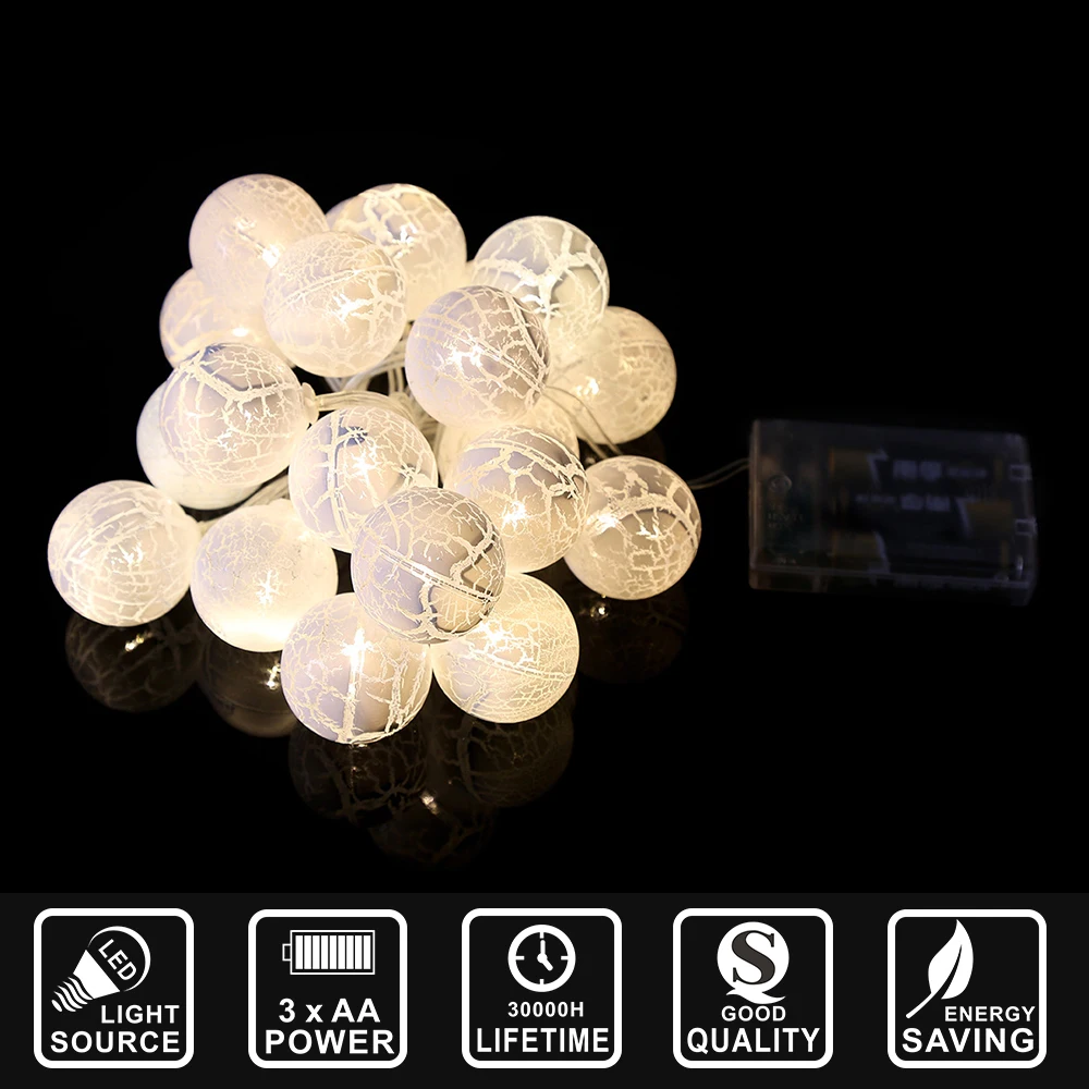 Украшение для дома трещины яйцо 2 м 20 светодиодные гирлянды батарея красочные