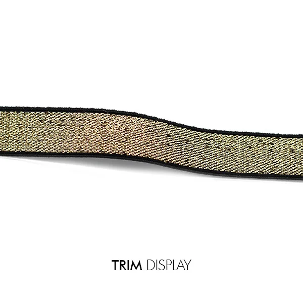 15 мм эластичная лента для лица черного и золотого цвета отделка из ленты
