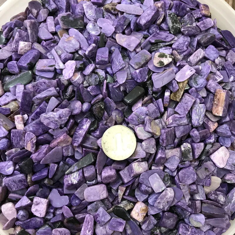 Wholesale Charoite Crystal Original Stone Purple Gravel Home Decor Buddhist Minerals Garden Flowerpot Specimen FengShui | Дом и сад