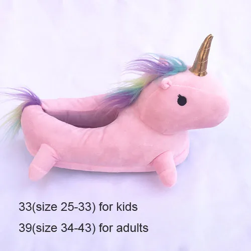 Pink Unicorn Обувь с единорогом; детские тапочки с рисунками животных; Kigurumi; комбинезоны; пижамы для мальчиков и девочек; тапочки для взрослых; детская праздничная одежда для костюмированной вечеринки - Цвет: Pink Unicorn