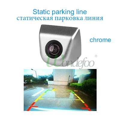 chrome static Универсальная парковочная камера, Автомобильная камера заднего вида с обратным изображением, HD камера заднего вида, водонепроницаемая камера ночного видения со стеклом - Название цвета: chrome static