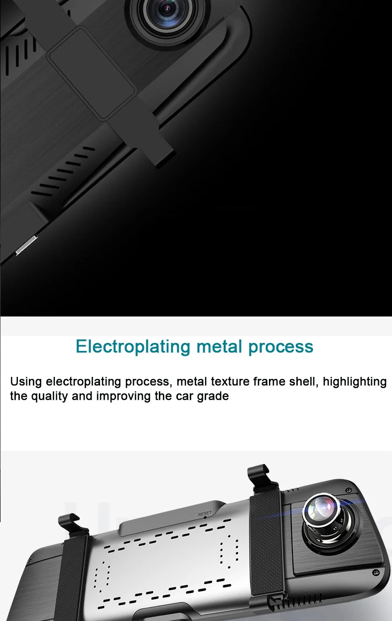 YEBIGO тире Cam двойной объектив Автомобильный dvr камера Full HD 1080 P 10 дюймов автомобиля видеорегистратор Carcam ночное видение видео регистраторы регистр