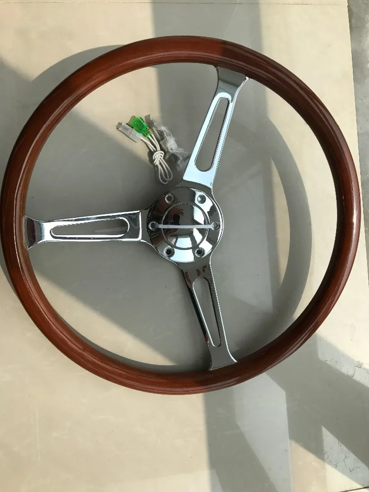 Универсальное высококачественное деревянное рулевое колесо 380 мм/15 дюймов/38 см