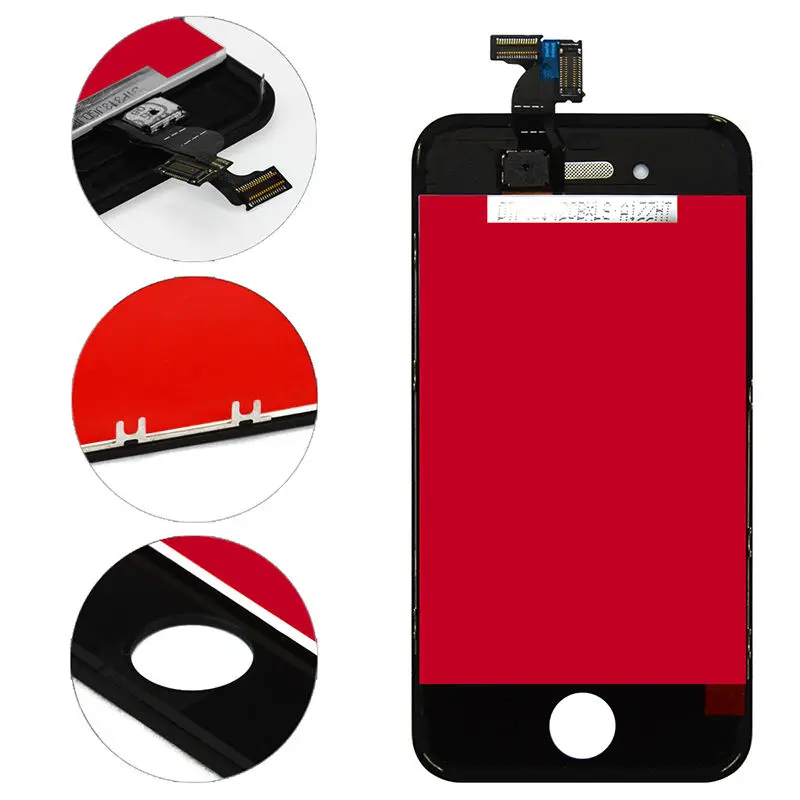 10 ШТ./ЛОТ AAA Качество Экрана Для iPhone 4 4S ЖК-Экран + Сенсорный Дигитайзер Стекла