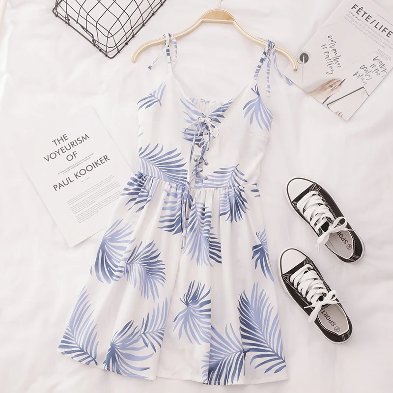 Женское платье с высокой талией ftaylor разноцветное пляжное мини треугольным