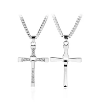 24pcslot silver color retro cross charms with pendant men womens accessories movie theme gifts wholesale