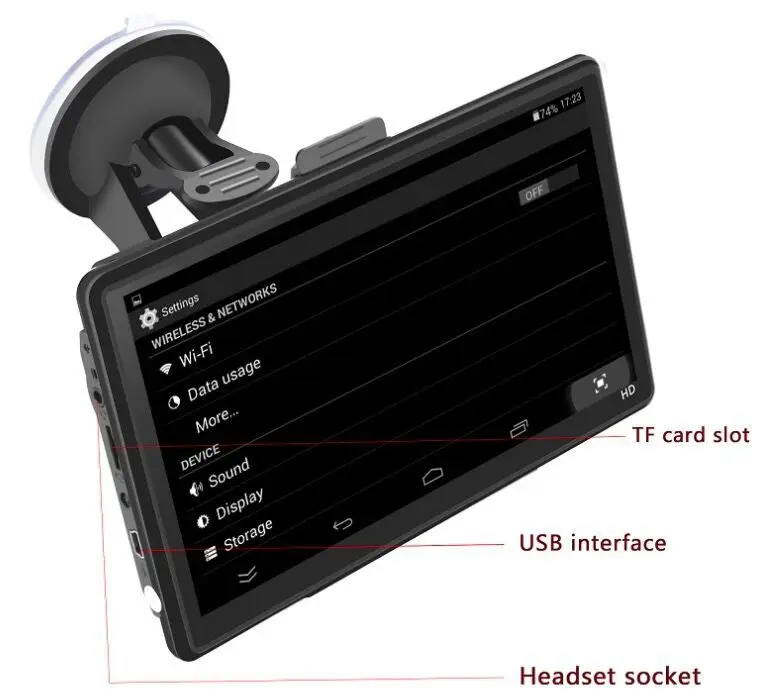 7 inch GPS Navigation FM 4GB/128M Map Free Upgrade Russia/Belarus/Spain/ Europe/Israel navigator Bluetooth | Автомобили и