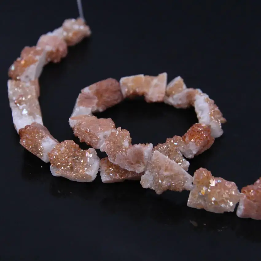 Approx21Pcs/прядь шампанского Титан натуральный кварц, друза Geode Прямоугольник Плиты кулон бусины, необработанные Самоцветы друзы грубые ломтики самородки