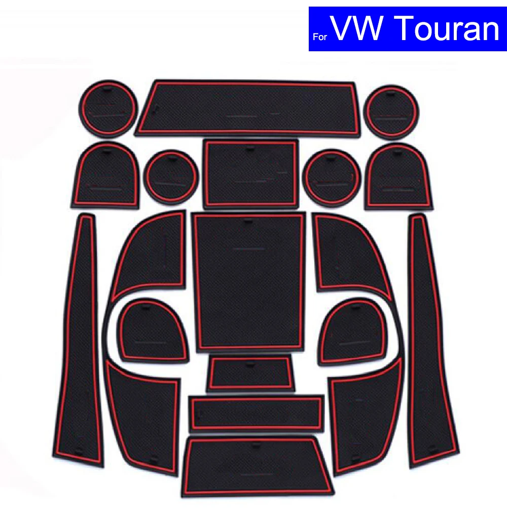 Коврики для автомобильных ворот 18 шт. коврики с держателем стакана Volkswagen VW Touran 2008