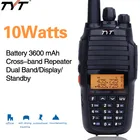 Обновленная версия TYT TH-UV8000D walkie talkie 10 Вт, двухдиапазонный ретранслятор, батарея 3600 мАч, Любительский FM-радиоприемник