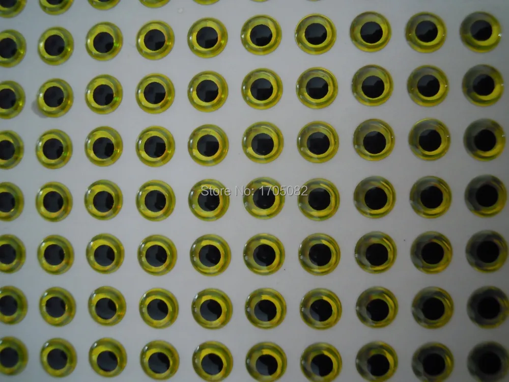 300 шт. 6 мм Chartreuse объемные рыболовные приманки глаза для изготовления джигов