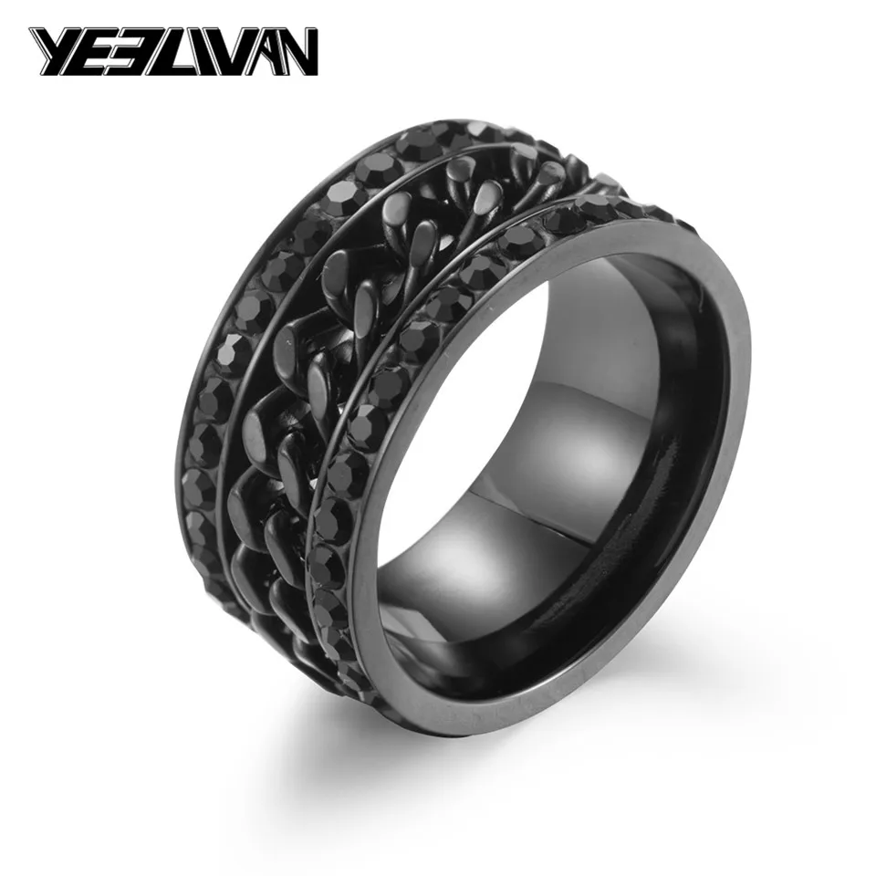 Модное мужское кольцо в стиле панк рок аксессуары цепочка из нержавеющей стали