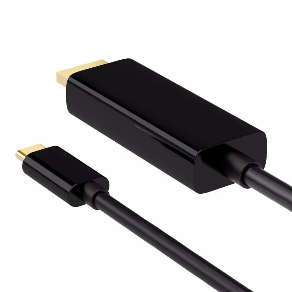 Кабель переходник с Type C на HDMI 4K HDTV золотистый адаптер USB 3 1 к Hdmi для MacBook ChromeBook Pixel - Фото №1