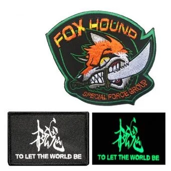 Ткань с вышивкой лисы браслет на руку чтобы мир был идентичным эмблемой|world patches|the