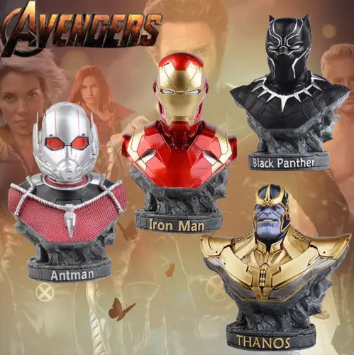 MARVEL COMICS коллекционирования танос фигурок Мстителей бюст статуи Железный человек