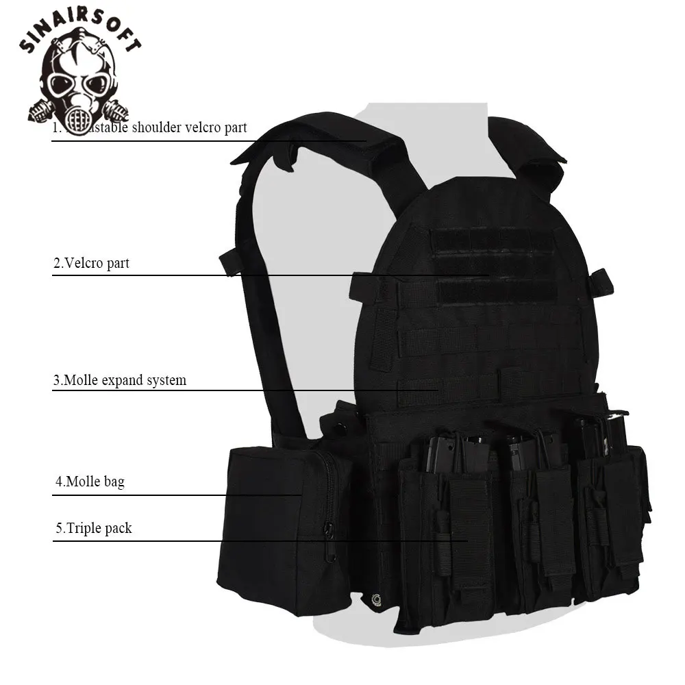 Тактический жилет SINAIRSOFT для страйкбола охоты на открытом воздухе штурма CS