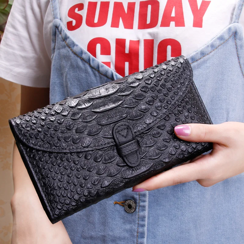 Женские длинные бумажники из 100% натуральной коровьей кожи роскошный брендовый