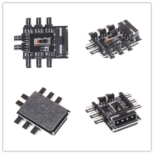 IDE Molex 1 до 8 многоходовой сплиттер охлаждающий вентилятор концентратор 3 Pin 12V блок