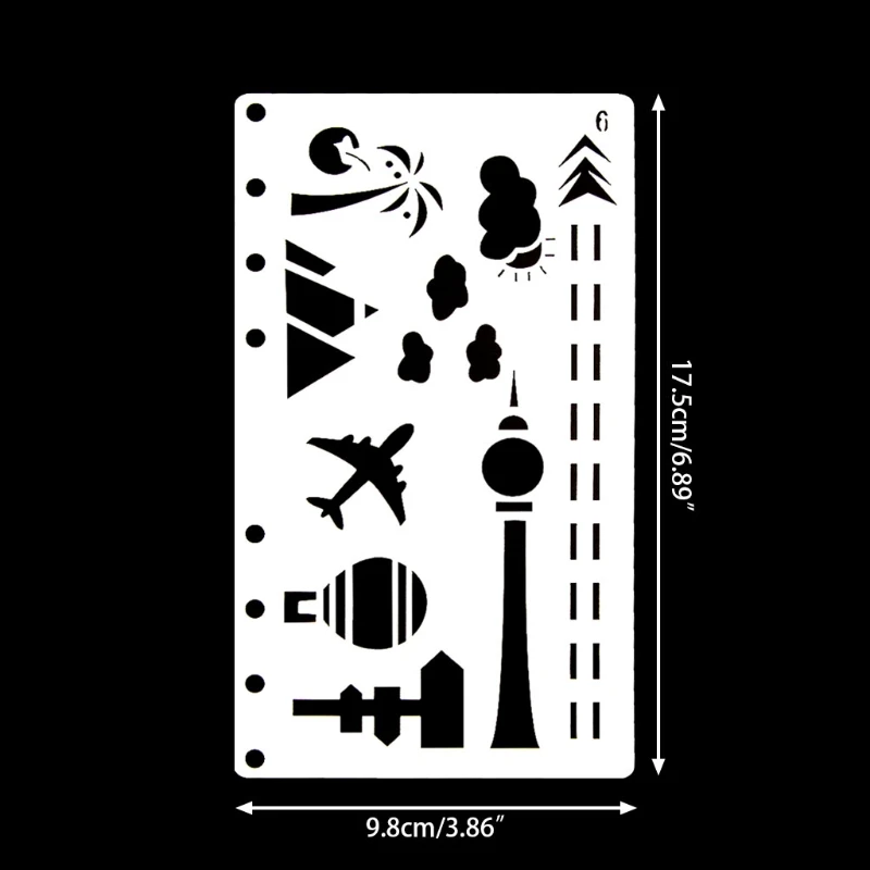 

Bullet Journal Stencil Plastic Planner DIY Craft Drawing Template Diary Decor A6