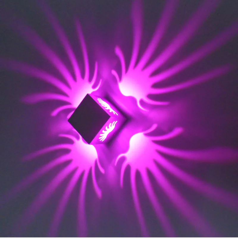 Современный RGB светодиодный настенный светильник 3 Вт с регулируемой яркостью