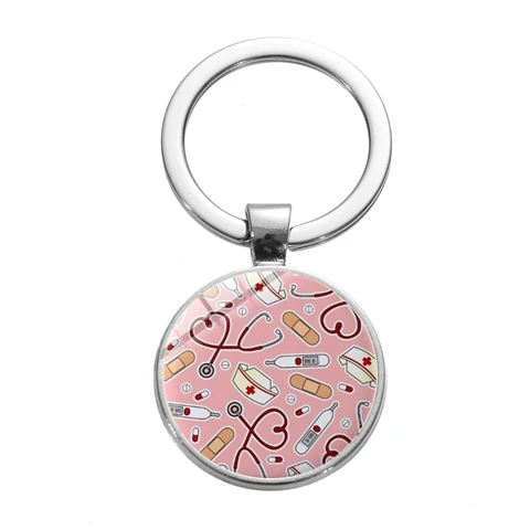 Style 1 SIAN I Am A Nurse стетоскоп шприц брелок доктор медицинские инструменты знак мира Любовь ручной работы студенческие подарки брелки Llaveros - Цвет: Style 1