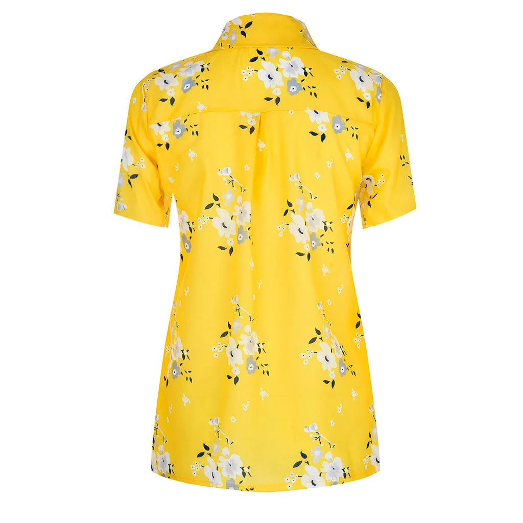 Plus Size Womens Tops And Blouses Vintage Print Blouse Women Tunic Summer Ladies Tops For Women Korean Fashion Clothing