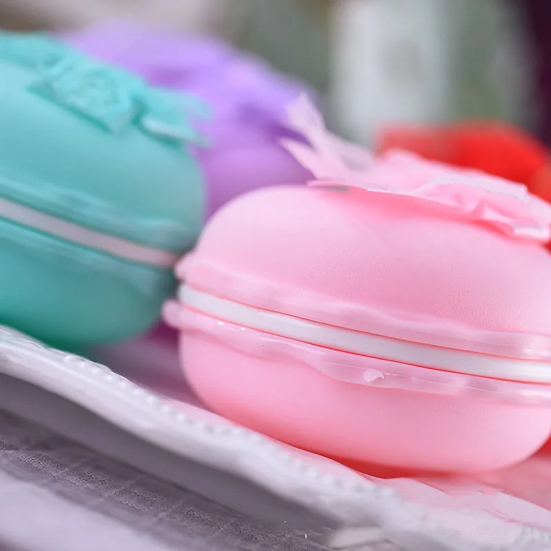 4 шт./лот Творческий Macarons Коробки конфет красочные детские Душ коробка Пластик