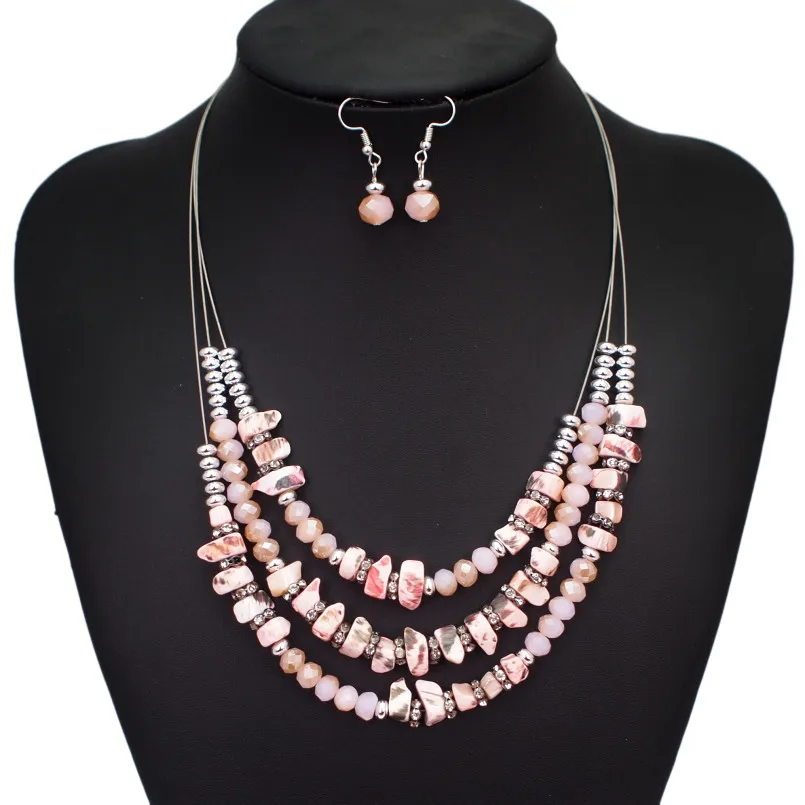 Женские богемные ожерелья с бусинами MANILAI многослойное ожерелье и серьги