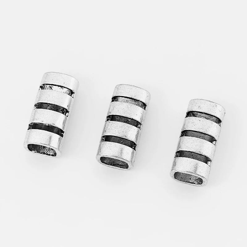 antique silver 5 шт. античное серебро/золото/медь/бронза разрез с трубчатым стержнем разделитель для 10*6 мм лакричный кожаный шнур браслет Ювелирные изделия Поиск - Цвет: antique silver