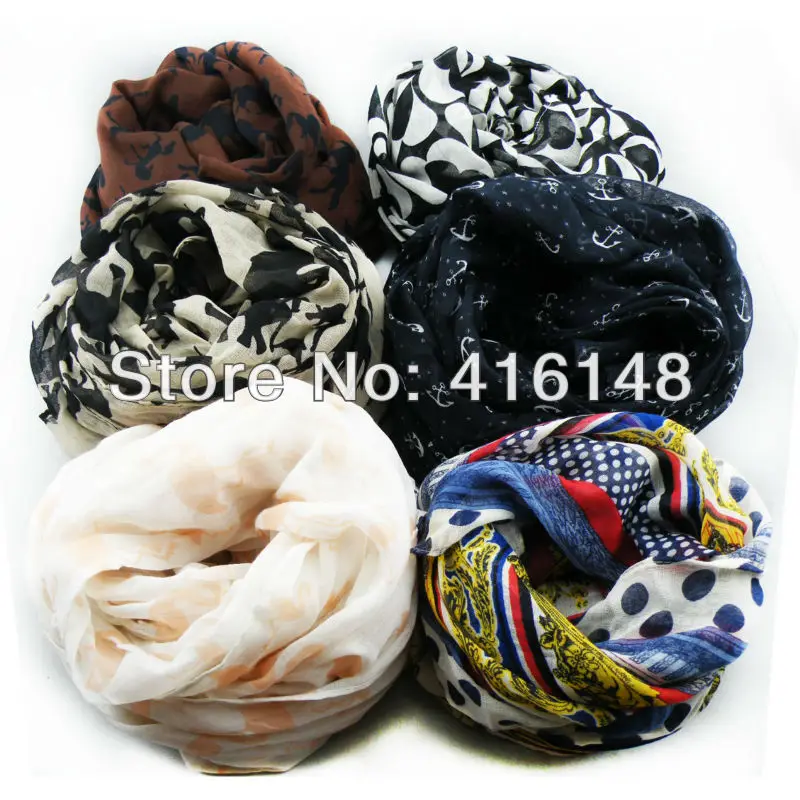 Autumn winter soft and comfortable scarf wraps animal pattern Free shipping | Аксессуары для одежды