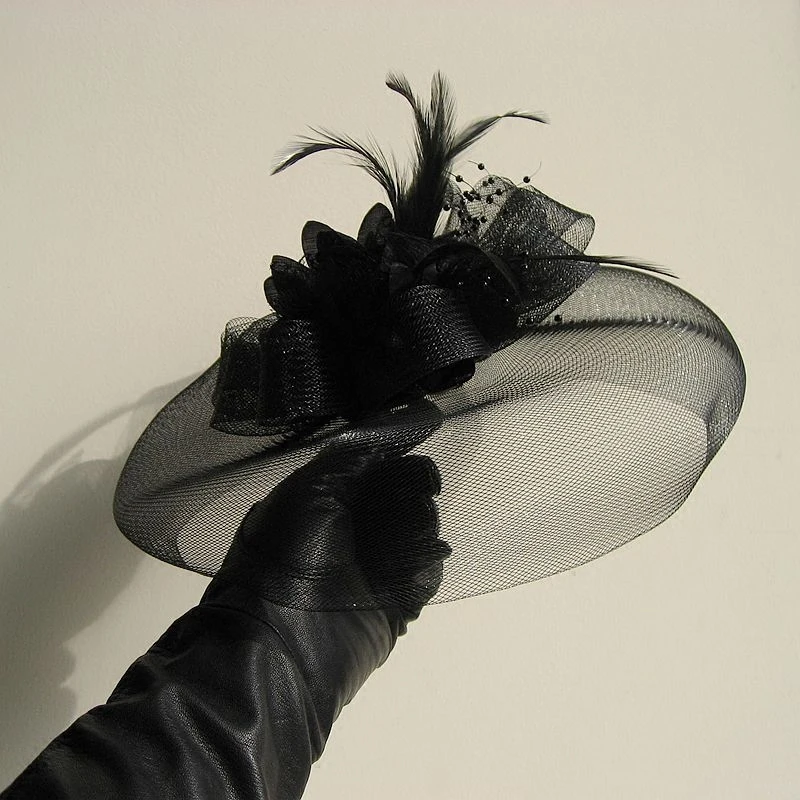 Женская вуалетка с перьями Свадебная шляпка вуалью и зажимом украшение для